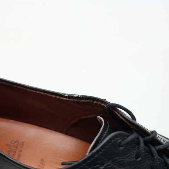 Allen Edmonds Chester Men's Size 11 B Wingtip Oxford Black Leather Made In USA - Picture 11 of 12